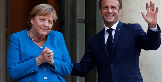 Macron et merkel promettent de cooperer jusqu'a la formation du prochain gouvernement allemand