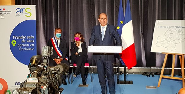 Le Premier ministre Jean Castex était au CHU de Montpellier le 5 novembre 2021, pour présenter la déclinaison du plan d'investissement du Ségur de la santé en Occitanie.