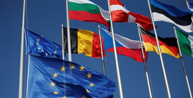 Union européenne, Bruxelles, UE, drapeau, flag,