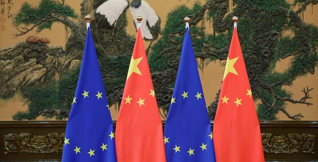 Drapeaux Chine et Europe