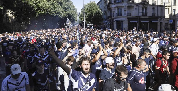 Manifestation Girondins de Bordeaux juillet 2022