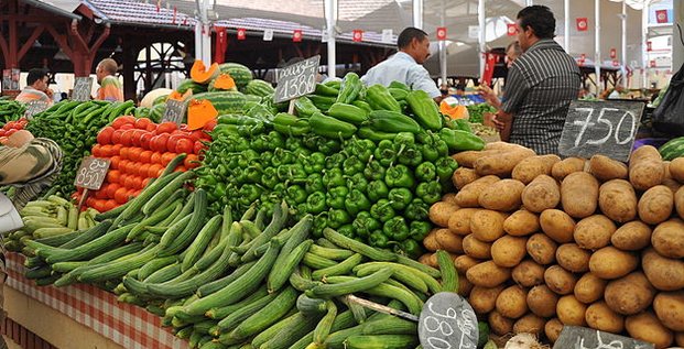 tunisie  marché légumes frais
