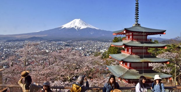 Japon, Fuji, cherry blossom, tourism