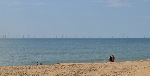 Photomontage du parc éolien offshore au large de l'île d'Oléron