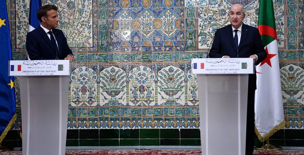 Macron et Tebboune.