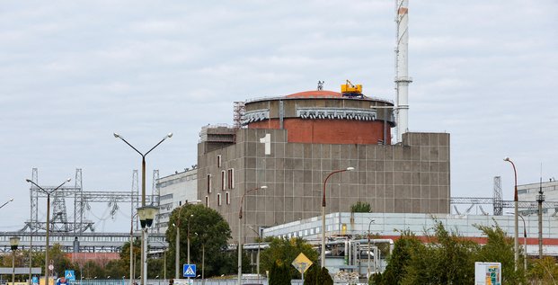 La centrale nucleaire de zaporijjia pres d'enerhodar, en ukraine