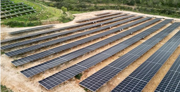 Solaire, ADP, parc photovoltaïque de Caveirac dans le Gard