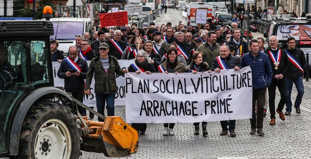 Manifestation vignerons Bordeaux 6 décembre 2022