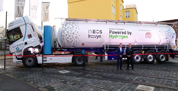 Inovyn Ineos est la première entreprise en Europe à utiliser un camion à hydrogène pour le transport du PVC.