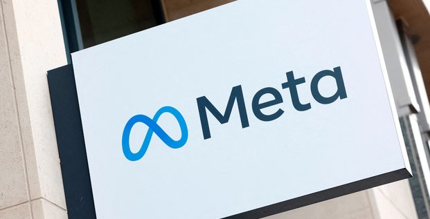 Le logo de la branche d'activite de meta platforms est vu a bruxelles