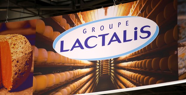 Photo du logo du groupe lactalis au salon international de l'agriculture 2020 a paris