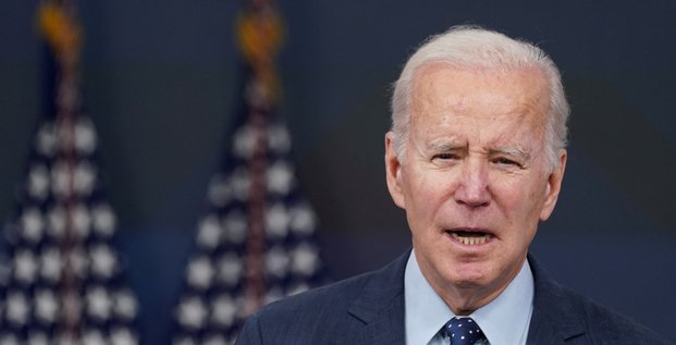 Le president americain biden lors d'un discours a la maison blanche a washington