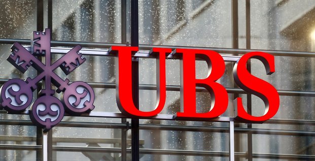 Le logo de la banque suisse ubs est vu a zurich