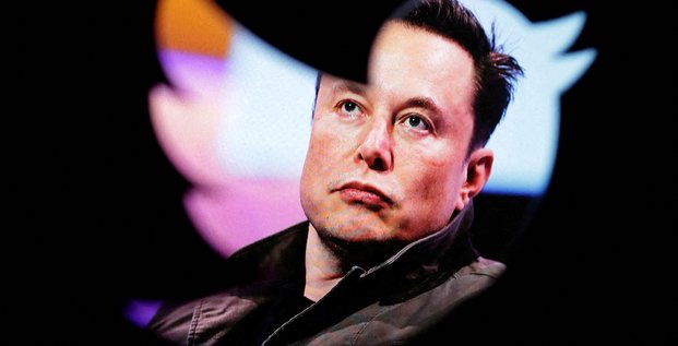 Photo d'illustration d'elon musk et du logo de twitter