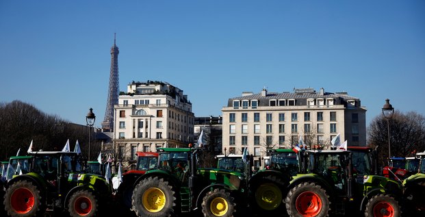 Les agriculteurs francais a paris, en france