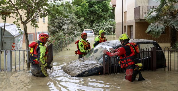 Photo des consequences des inondations meurtrieres dans le nord de l'italie