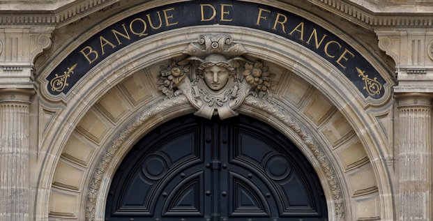 Facade du siege de la banque de france a paris
