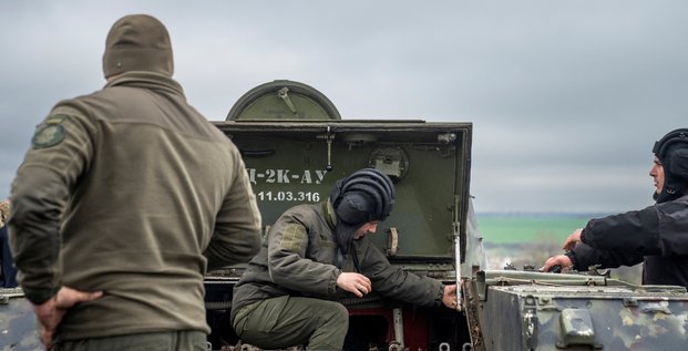 Ukraine's national guard defence lines near odessa