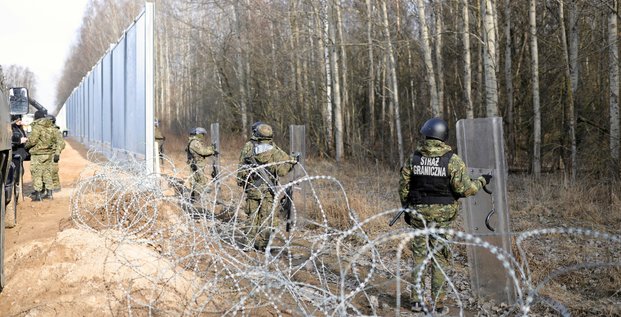 La frontiere entre la pologne et la bielorussie a tolcze, en pologne