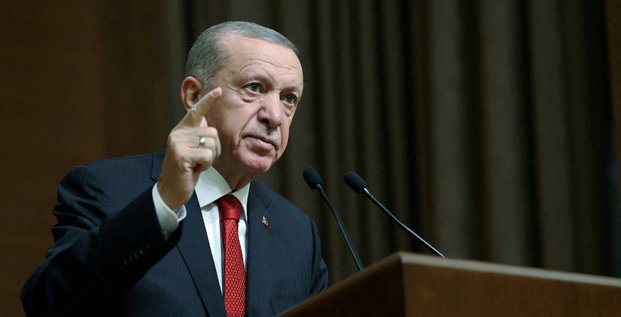 Le president turc tayyip erdogan s'exprime a ankara