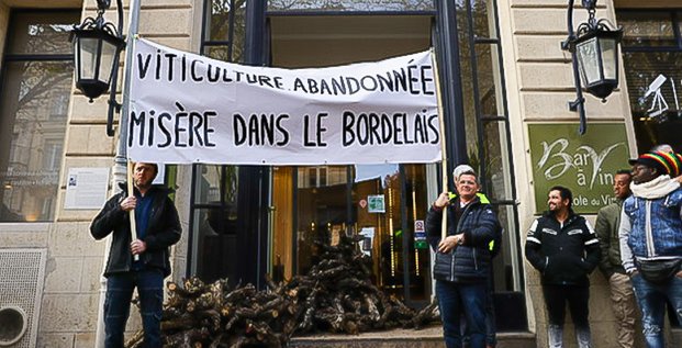 Manifestation vignerons de Bordeaux 6 décembre 2022