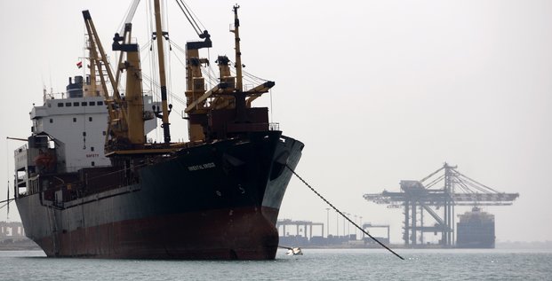 Photo d’archives d’un navire dans le port d’aden, dans le sud du yemen