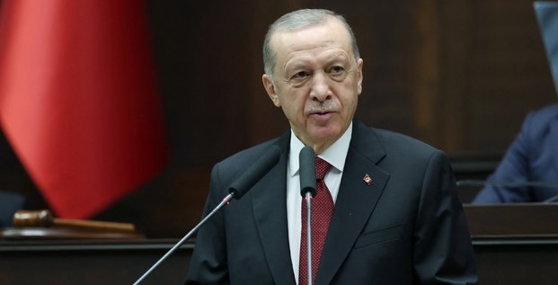 Le president turc tayyip erdogan a ankara, en turquie