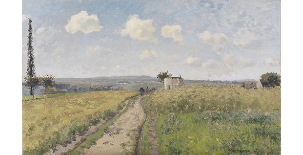 « Une matinée de juin » (1873), huile sur toile, Camille Pissarro.