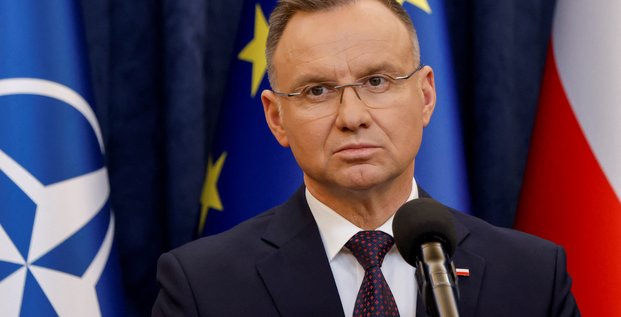 Le president polonais andrzej duda s'adresse aux medias au sujet de la grace des anciens ministres emprisonnes, a varsovie