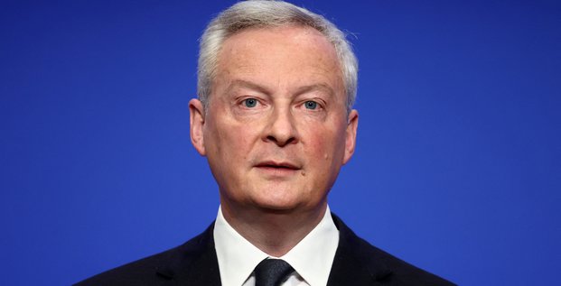 Le ministre francais de l'economie bruno le maire au ministere des finances de bercy a paris