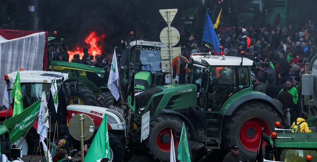 Manifestation des agriculteurs a bruxelles
