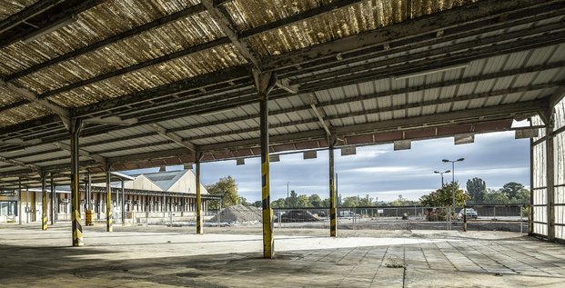 L'ex-technicentre de la SNCF de la Mulatière (Lyon) en cours de transformation.