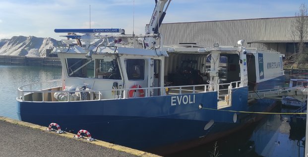 Evoli, premier bateau 100% électrique dédié au transport logistique fluvial sur le Rhône et la Saône