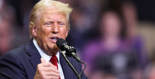 Republican presidential nominee trump holds a campaign rally with his running mate vance for the first time, in grand rapids