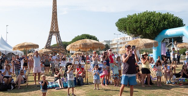 Le 1er août, dans la fan zone de Saint- Brevin- les-Pins.