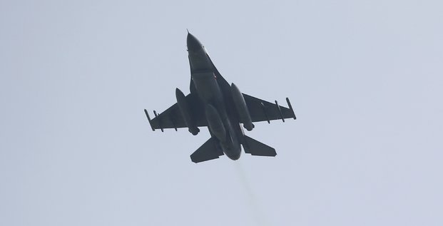 A turkish f-16 fighter jet takes off from incirlik airbase in the southern city of adana, turkey