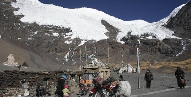 Les glaciers tibetains menaces par le rechauffement climatique