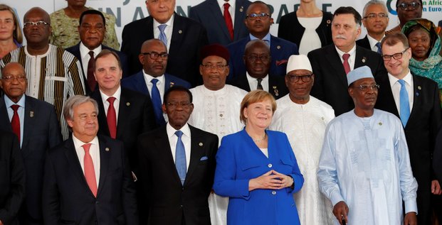 Merkel avec présidents africains IBK KAboré Buhari Déby Zuma