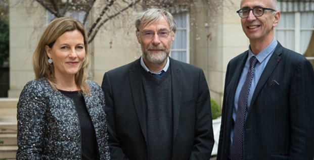 De gauche à droite : Anne-Lucie Wack, Gilles Trystram et Grégoire Thomas au ministère de l'Agriculture
