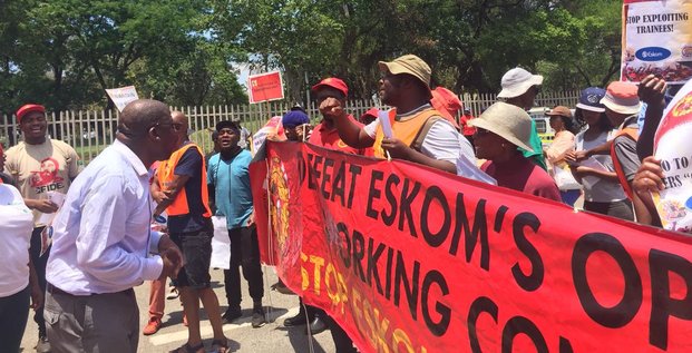 NUMSA Afrique du Sud Syndicat Manif