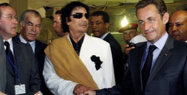 Sarkozy Kadhafi Libye