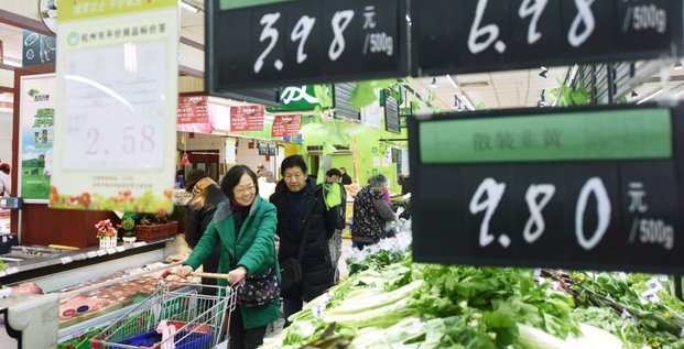 Chine: l'inflation ralentit plus que prevu en mars