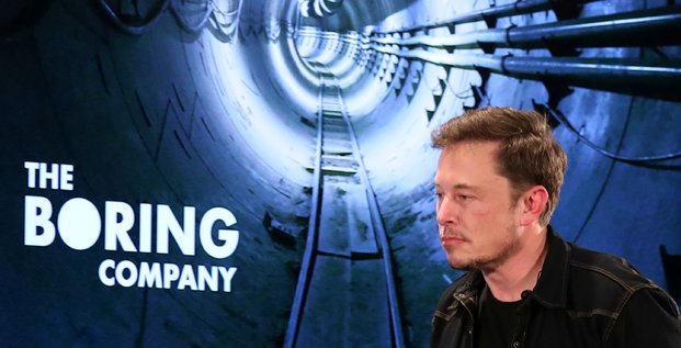 Musk, tunnel, Californie, Los Angeles, embouteillages,