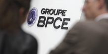 Logo de bpce au siege de la banque a paris