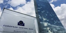 Le siege de la banque centrale europeenne (bce) a francfort, en allemagne