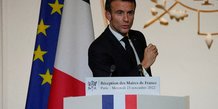 Photo d'archives: le president francais macron organise une reception pour les maires de france, a paris
