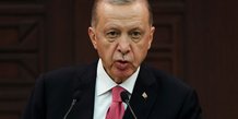 Le president turc tayyip erdogan a ankara, en turquie