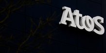 Le logo d'atos a nantes, en france