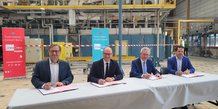 Le 22 juillet dernier, le président du Grand Chalon signait la convention de reconversion de la friche industrielle de l’ancien site Philips puis Nordeon, pour acter cette nouvelle étape de financement, avec le préfet de Saône-et-Loire, Yves Séguy, le nouveau président de l’Ademe, Sylvain Waserman, ainsi que le sénateur et conseiller régional, Jérôme Durain.