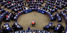 Le parlement europeen reuni a strasbourg